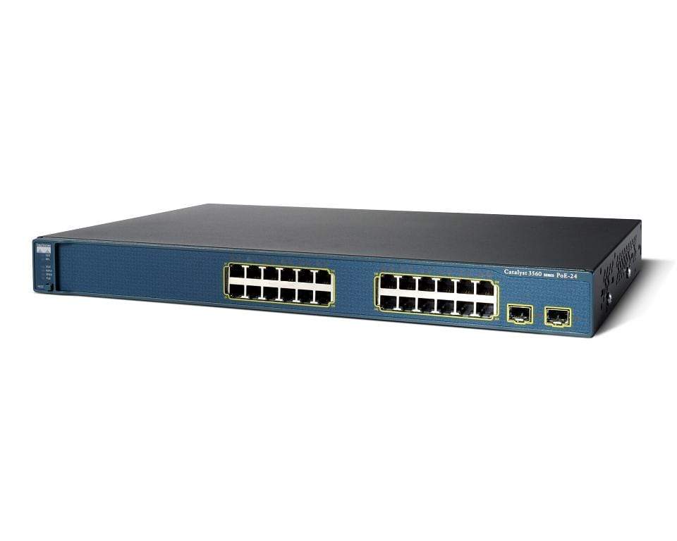 Cisco Catalyst 3560 24 Port Switch POE - WS-C3560-24PS-S - Renew