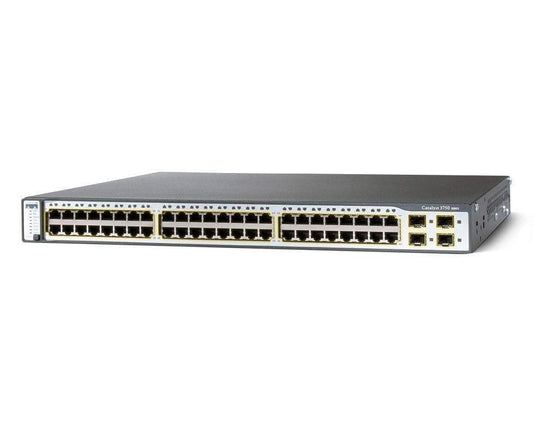 Cisco Catalyst 3750 48 Port Switch POE - WS-C3750-48PS-S - Renew