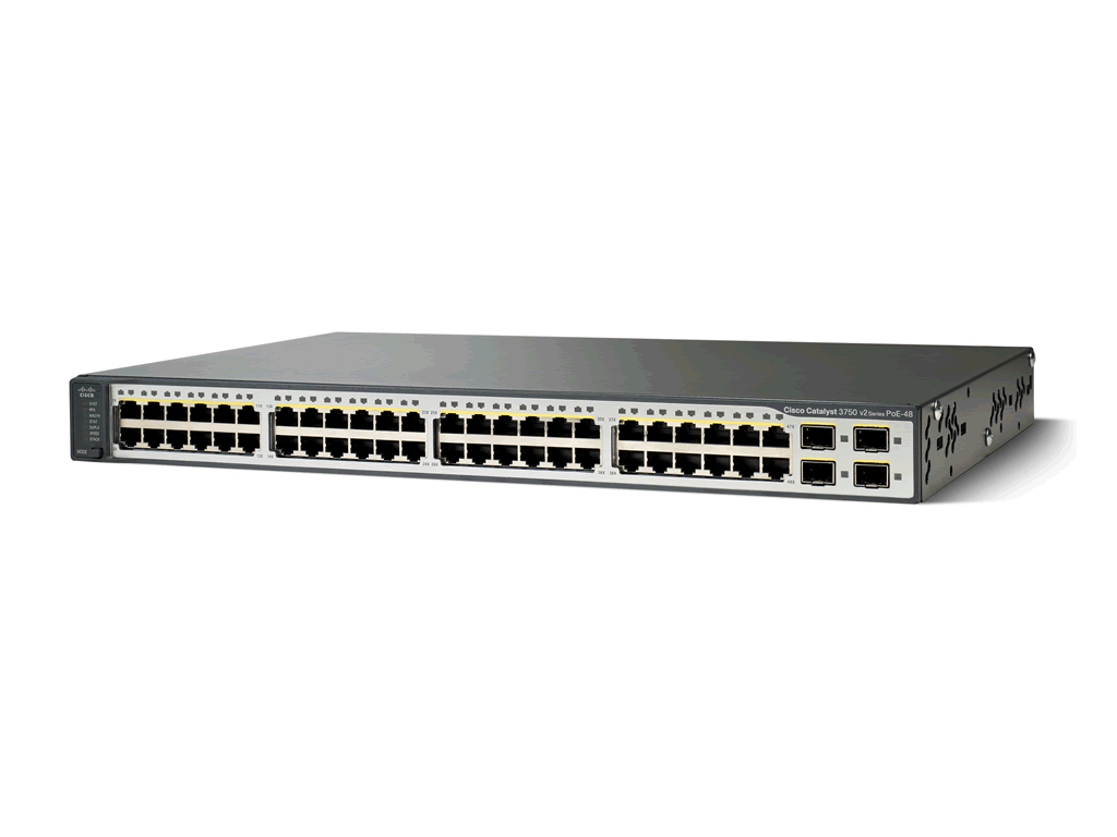 Cisco Catalyst 3750 V2 48 Port POE Switch - WS-C3750V2-48PS-S