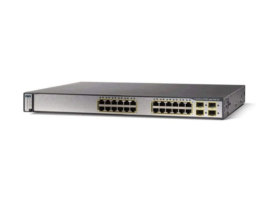 Cisco Catalyst 3750G 24 Port Gigabit POE Switch - WS-C3750G-24PS-S