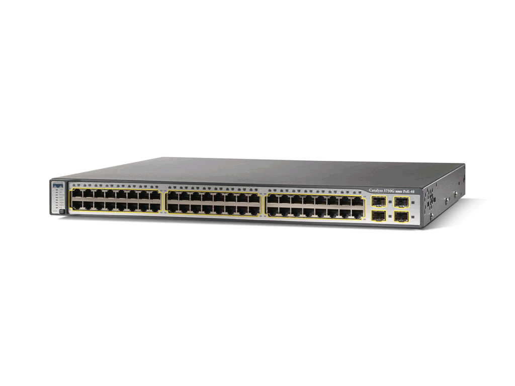 Cisco Catalyst 3750G 48 Port Gigabit POE Switch - WS-C3750G-48PS-E