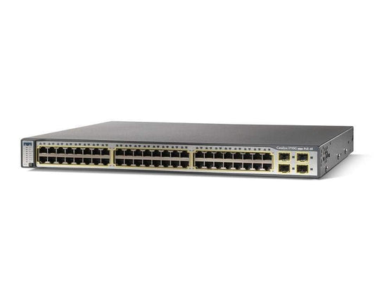 Cisco Catalyst 3750G 48 Port Gigabit POE Switch - WS-C3750G-48PS-S