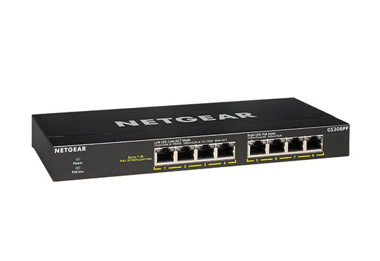 Netgear GS308PP 8-Port Gigabit Ethernet Unmanaged PoE Switch